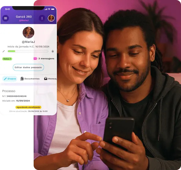 pessoas usando o ganza.app